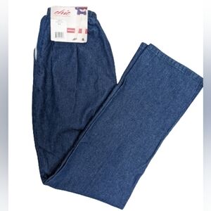Chic vintage misses high rise full-on wide legs denim pants size 8